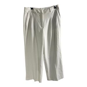 NWT White House Black Market Pleated Wide Leg Pants White‎ Size 12 Regular